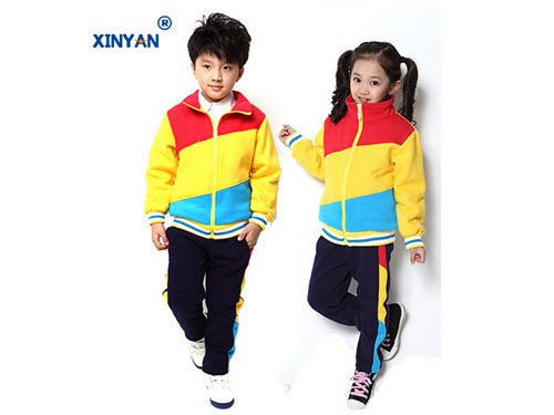 秋冬新款運(yùn)動(dòng)套裝幼兒園小學(xué)初中高中全棉加絨校服